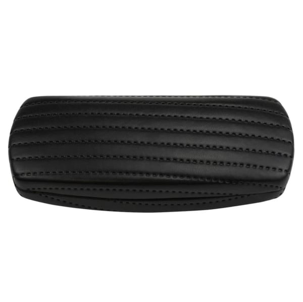 Czarne Pikowane Etui na okulary wzór PASY ekoskóra STHC-99C