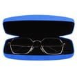 Niebieskie etui na okulary w kratę STHC-97A