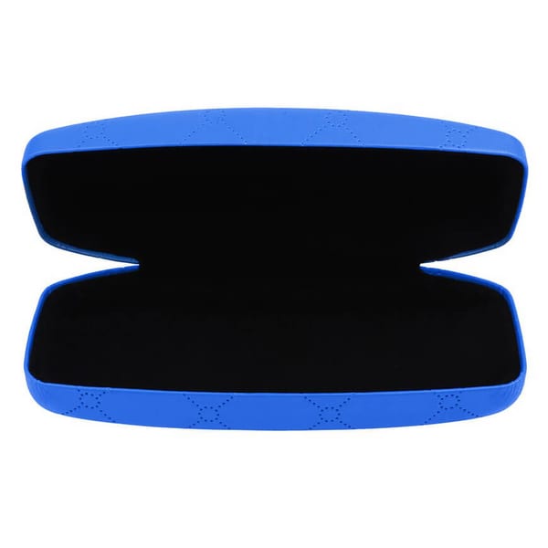 Niebieskie etui na okulary w kratę STHC-97A