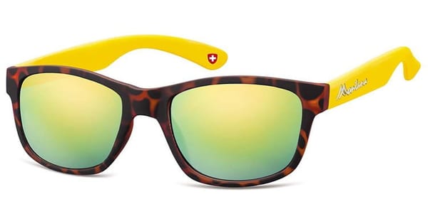 Okulary nerdy Montana M43D zolto-panterkowe revo