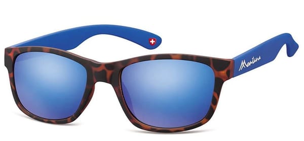 Okulary nerdy Montana M43E niebiesko-panterkowe revo