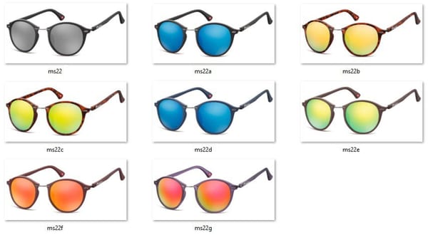 Okragle okulary przeciwsloneczne lustrzanki MS22G