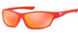 Okulary dziecięce sportowe Unisex czerwone matowe lustrzane CS90B