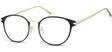 Oprawki okularowe kocie oczy damskie stalowe Sunoptic 940A czarno-złote