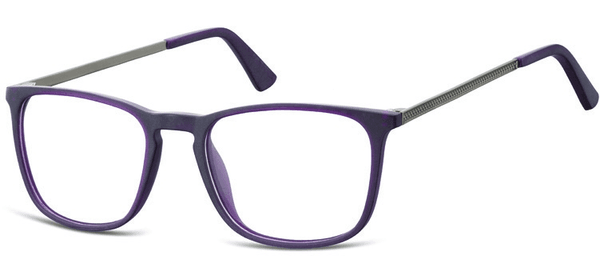 Okulary oprawki zerówki korekcyjne nerdy Unisex Sunoptic AC25E ciemnofioletowe