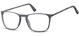 Okulary oprawki zerówki korekcyjne nerdy Unisex Sunoptic AC25F ciemnoszare