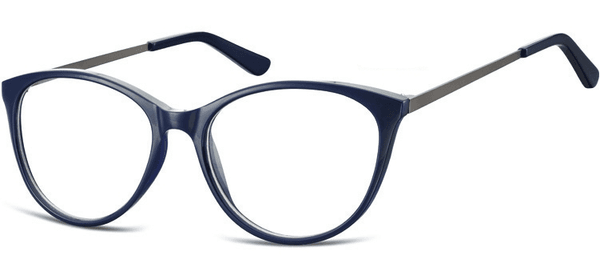 Okulary oprawki zerówki korekcyjne Kocie Unisex Sunoptic AC27C ciemnogranatowe