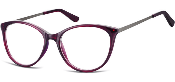 Okulary oprawki zerówki korekcyjne Kocie Unisex Sunoptic AC27D ciemnoczerwone