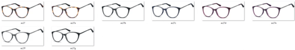 Okulary oprawki zerówki korekcyjne Kocie Unisex Sunoptic AC27D ciemnoczerwone