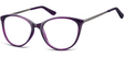 Okulary oprawki zerówki korekcyjne Kocie Unisex Sunoptic AC27E ciemnofioletowe