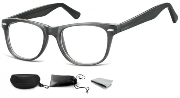 Okulary oprawki zerówki korekcyjne Nerdy Flex Sunoptic AC15B szare