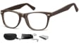 Okulary oprawki zerówki korekcyjne Nerdy Flex Sunoptic AC15C brązowe