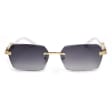 Damskie okulary przeciwsłoneczne Glamour bezramkowe prostokątne SKK-03