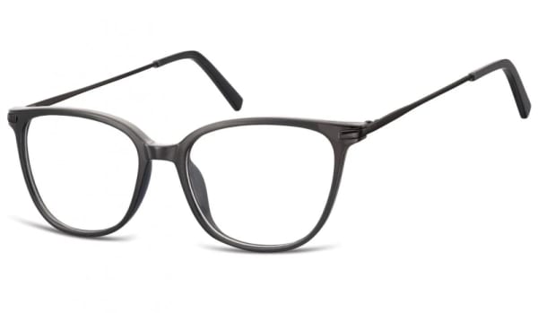 Okulary oprawki zerówki korekcyjne Nerdy Unisex Sunoptic AC26G czarne + czarny zausznik