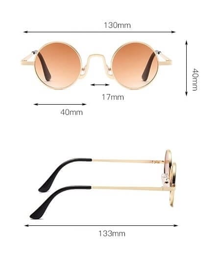 Okulary przeciwsłoneczne stalowe Okrągłe Lenonki UV400 SKK-01E