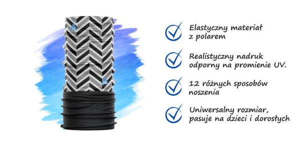 Komin Ocieplany Polar Szal Chusta Szalik SNOW - SCF.22