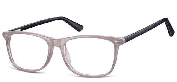 Zerówki klasyczne okulary oprawki Sunoptic CP153D szare, flex