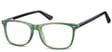 Zerówki klasyczne okulary oprawki Sunoptic CP153E zielone, flex