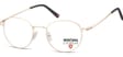 Zlote Lenonki okragle okulary oprawki optyczne, korekcyjne Montana MM609A