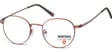 Ciemnobrazowe Lenonki okragle okulary oprawki optyczne Montana MM609D