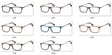 Prostokatne okulary oprawki korekcyjne Sunoptic AC48F panterkowe