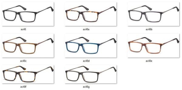 Prostokatne okulary oprawki korekcyjne Sunoptic AC48F panterkowe