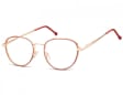 Owalne Okulary oprawki optyczne 918 złoto-bordowe