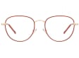 Owalne Okulary oprawki optyczne 918 złoto-bordowe