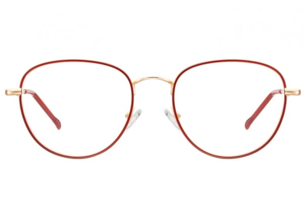 Owalne Okulary oprawki optyczne 918 złoto-bordowe