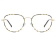 Owalne Okulary oprawki optyczne 918D złote+panterka