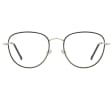 Owalne Okulary oprawki optyczne 918E czarno-srebrne