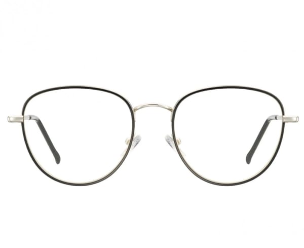 Owalne Okulary oprawki optyczne 918E czarno-srebrne