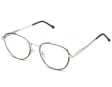 Owalne Okulary oprawki optyczne 918E czarno-srebrne