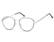 Owalne Okulary oprawki optyczne 918F granatowo-srebrne