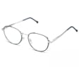 Owalne Okulary oprawki optyczne 918F granatowo-srebrne