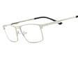 Srebrne męskie okulary do komputera BLUE LIGHT zerówki 2553B