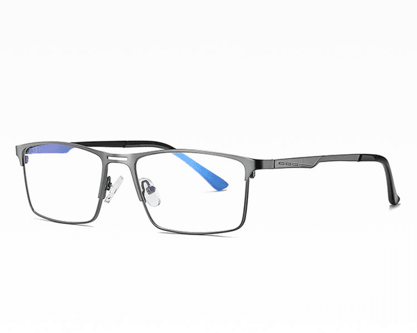Grafitowe męskie okulary do komputera BLUE LIGHT zerówki rozkręcalne 2553C