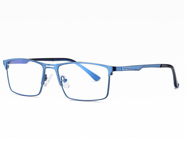 Niebieskie męskie okulary do komputera BLUE LIGHT zerówki 2553D