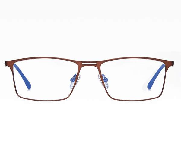 Brązowe męskie okulary do komputera BLUE LIGHT zerówki 2553E
