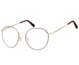 Okulary  Lenonki okrągłe Oprawki optyczne 915G złoto-czerwone