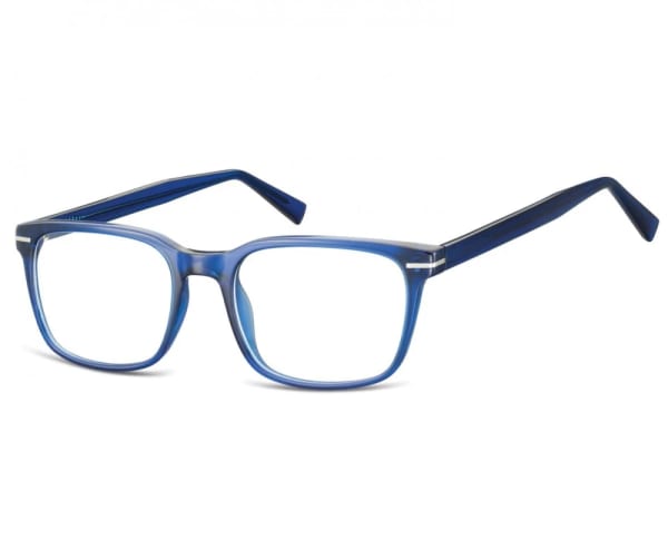 Okulary oprawki korekcyjne Nerdy zerówki Sunoptic CP119B granatowe transparentne