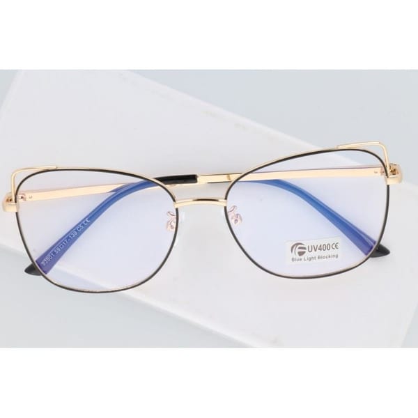 Okulary kocie do komputera damskie z filtrem BLUE Light zerówki 2573