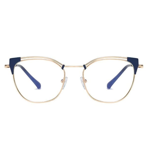 Okulary kocie do komputera damskie z filtrem BLUE Light zerówki 2565-1