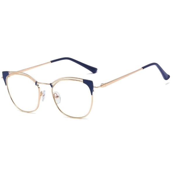 Okulary kocie do komputera damskie z filtrem BLUE Light zerówki 2565-1