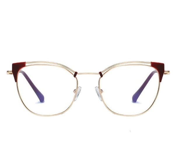 Okulary kocie do komputera damskie z filtrem BLUE Light zerówki 2565-4