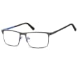 Okulary zerówki korekcyjne Nerd Prostokątne Flex 909A czarno-niebieskie