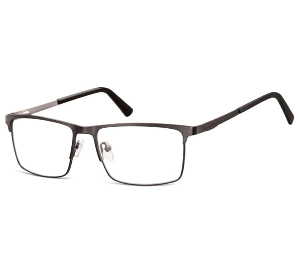 Okulary zerówki korekcyjne Nerd Prostokątne Flex 909E grafitowe