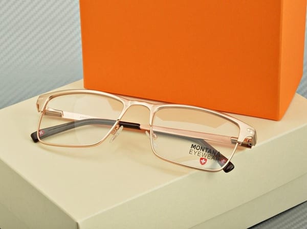 Złote oprawki okulary optyczne korekcyjne Montana MM604D