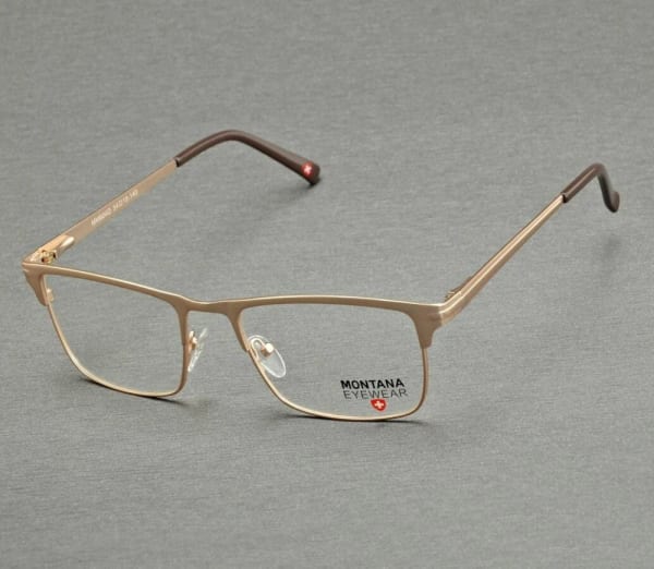 Złote oprawki okulary optyczne korekcyjne Montana MM604D
