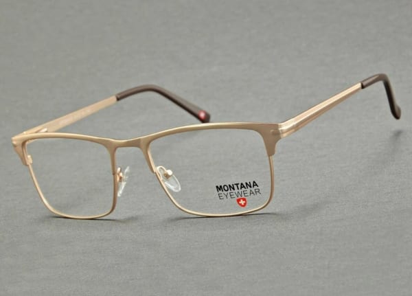 Złote oprawki okulary optyczne korekcyjne Montana MM604D